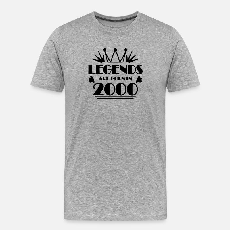 2000 - Né en 2000 - T-shirt bio Premium Homme - gris chiné