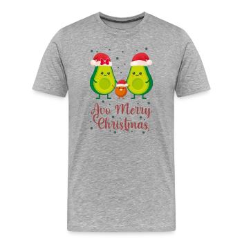 Avocat Noël 1 - T-shirt bio Premium Homme - gris chiné - Devant - Damien (186cm)