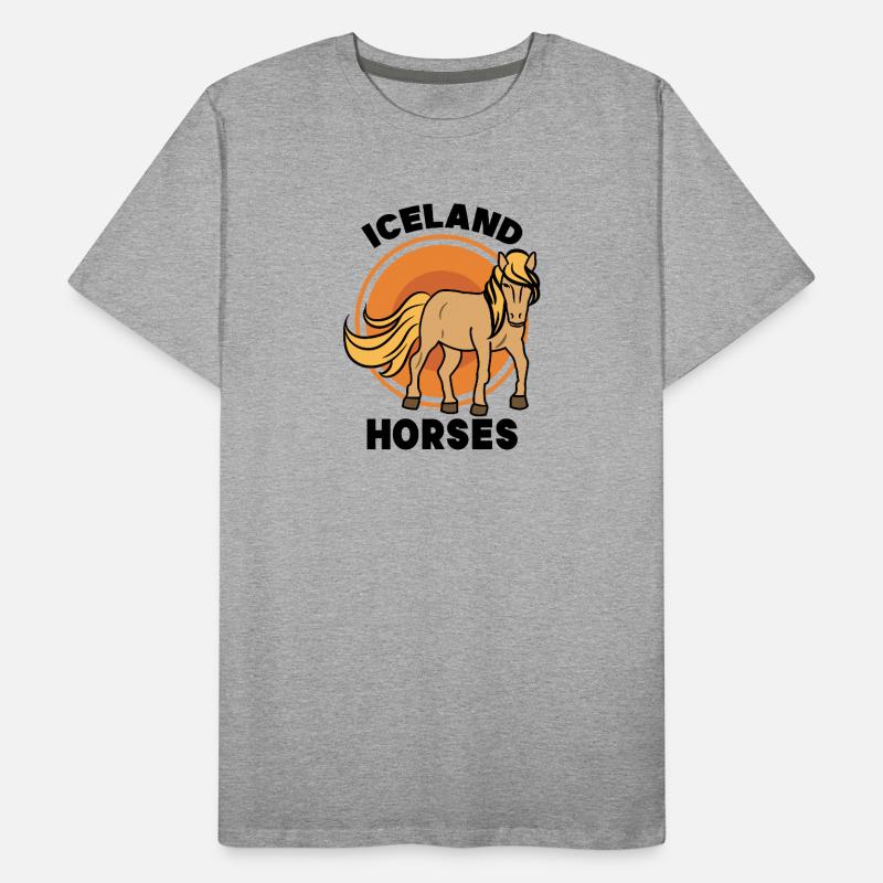 Islandpferde Pferdenarr Statement Araber Trab Männer Premium Bio T-Shirt