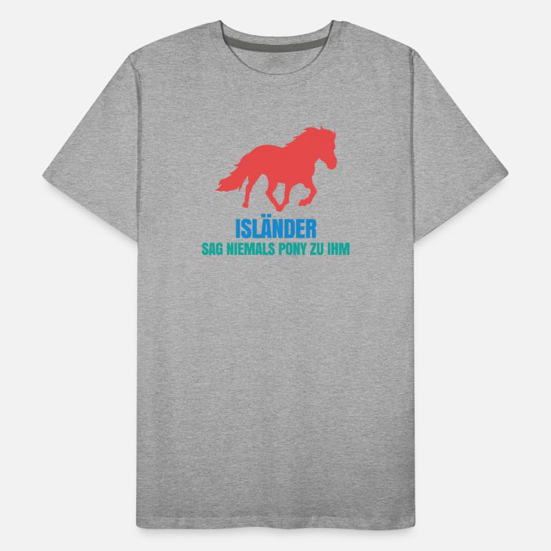 Pferde Pony Statement Islandpferde Pferdefan Männer Premium Bio T-Shirt