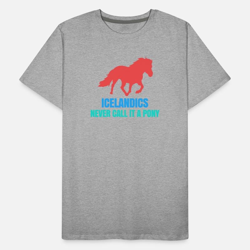 Islandpferde Pony Statement Isländer Pferdenarr Männer Premium Bio T-Shirt
