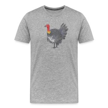 Volaille australienne - T-shirt bio Premium Homme - gris chiné - Devant - Damien (186cm)
