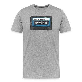 Retro Tape - die nervigsten Weihnachtslieder 90min - Männer Premium Bio T-Shirt - Grau meliert - Vorne - Damien (186cm)