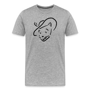 Puss in Boots - Men's Premium Organic T-Shirt - heather grey - Front - Damien (186cm)