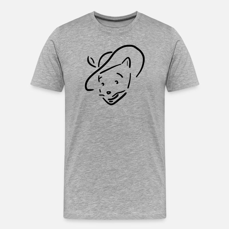 Der gestiefelte Kater - Männer Premium Bio T-Shirt - Grau meliert