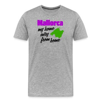 Majorque – ma deuxième maison - T-shirt bio Premium Homme - gris chiné - Devant - Damien (186cm)