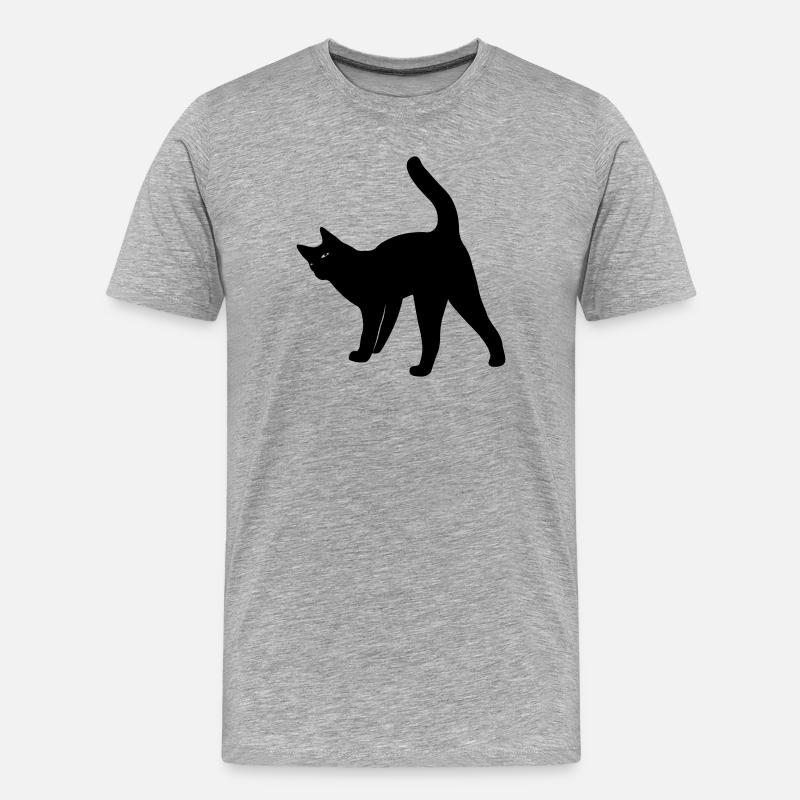 Katze Katze - Männer Premium Bio T-Shirt - Grau meliert