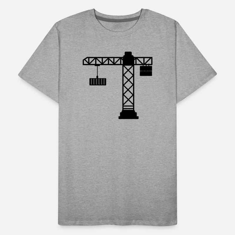 Crane with sea container Men's Premium Organic T-Shirt