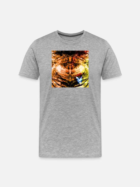 Autumn Tree Radial - Men's Premium Organic T-Shirt - heather grey