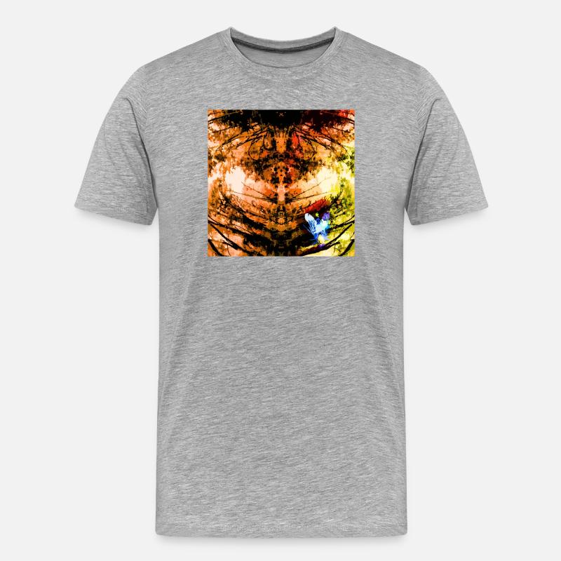 Herbstbaum Radial - Männer Premium Bio T-Shirt - Grau meliert