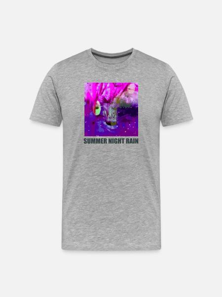 Summer NightRain Abstract - Men's Premium Organic T-Shirt - heather grey
