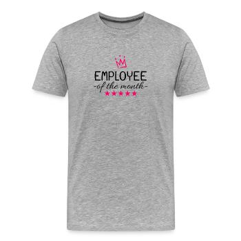 Employee of the Month Gift - Men's Premium Organic T-Shirt - heather grey - Front - Damien (186cm)