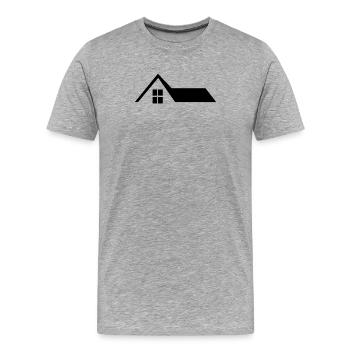 House Roof - Men's Premium Organic T-Shirt - heather grey - Front - Damien (186cm)