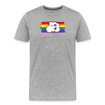 Égalité homosexuelle Rainbow Lesbienne - T-shirt bio Premium Homme - gris chiné - Devant - Damien (186cm)