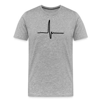 Caresser - T-shirt bio Premium Homme - gris chiné - Devant - Damien (186cm)