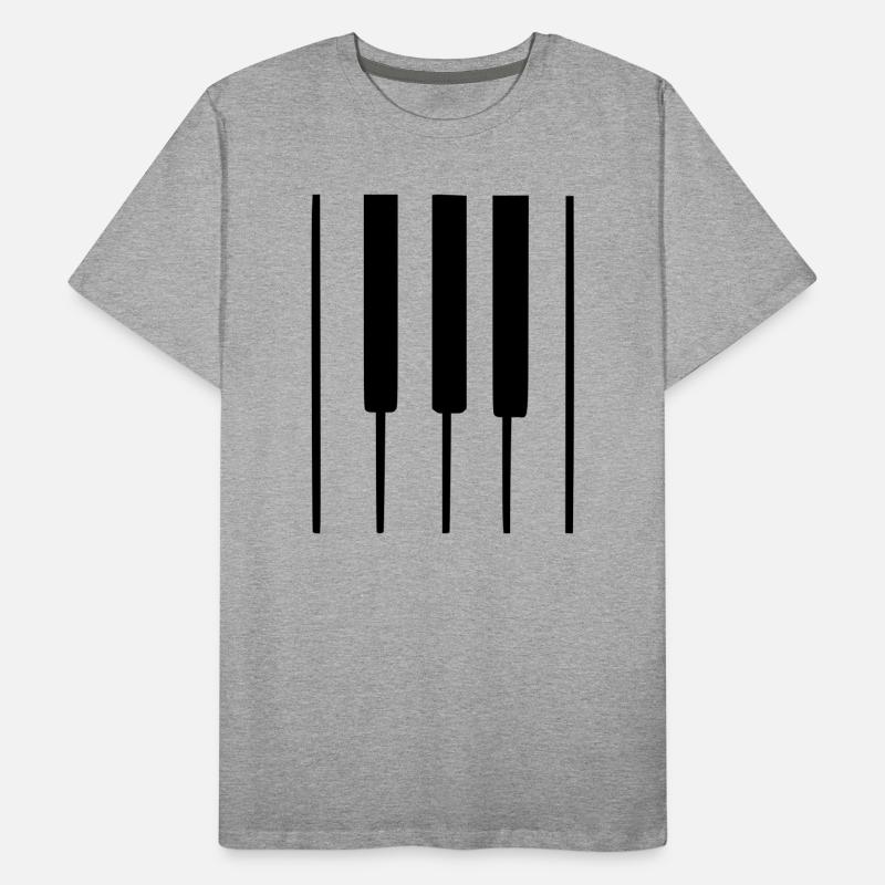 Klaviertasten Männer Premium Bio T-Shirt