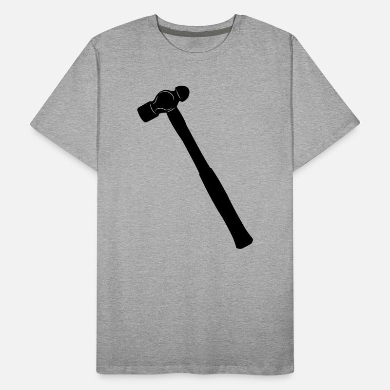 Kugelhammer oder Dellhammer Schattenbild Männer Premium Bio T-Shirt
