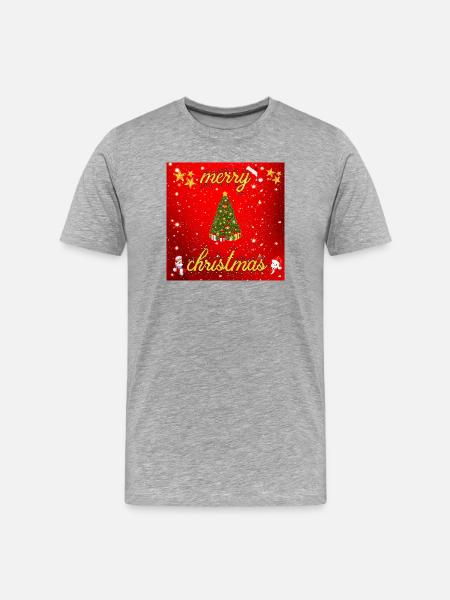 merry christmas version 2 - Men's Premium Organic T-Shirt - heather grey