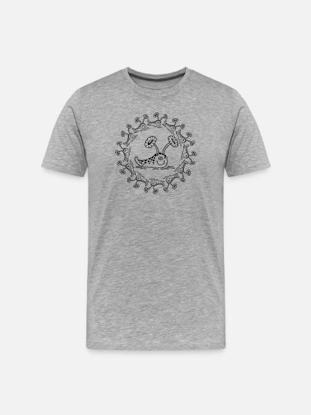 Tiger snail - Men's Premium Organic T-Shirt - heather grey