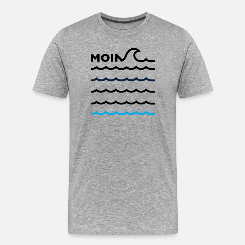 MOIN - Männer Premium Bio T-Shirt - Grau meliert