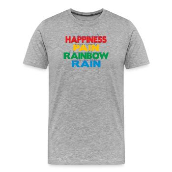 Bonheur - T-shirt bio Premium Homme - gris chiné - Devant - Damien (186cm)