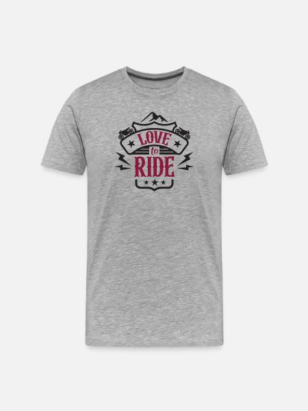 Love to Ride - Men's Premium Organic T-Shirt - heather grey