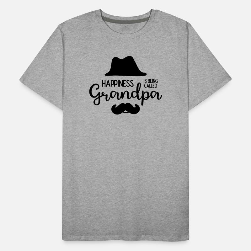 Happines wird Opa genannt Männer Premium Bio T-Shirt