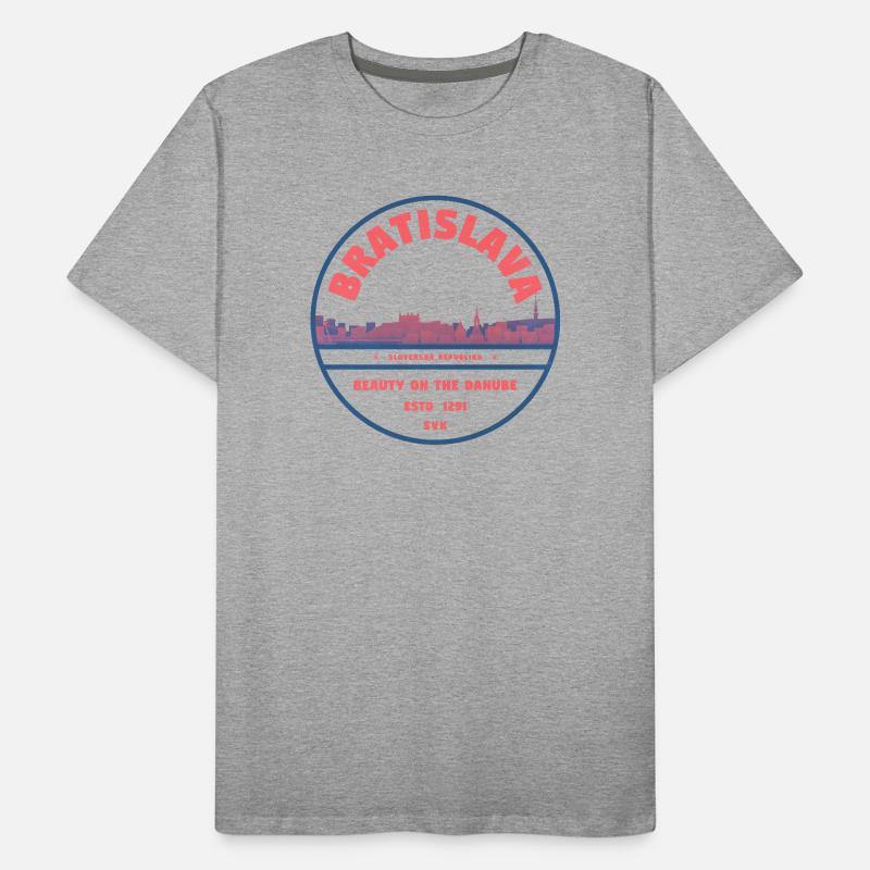 Bratislava Skyline Danube T-shirt bio Premium Homme