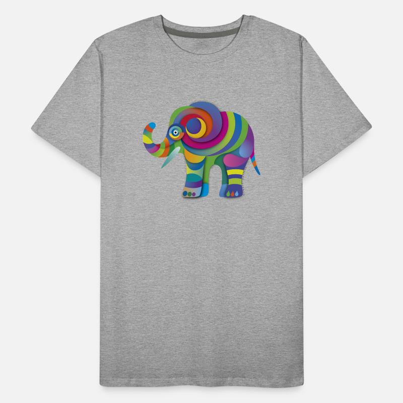 Kleiner Farbenelefant Männer Premium Bio T-Shirt