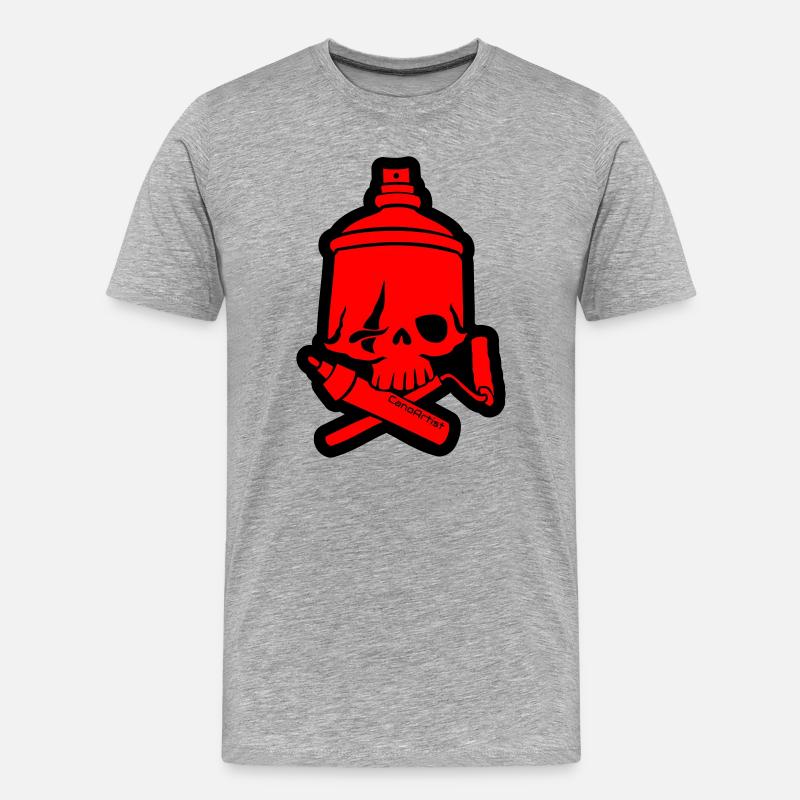 SkullCan Cano - Männer Premium Bio T-Shirt - Grau meliert