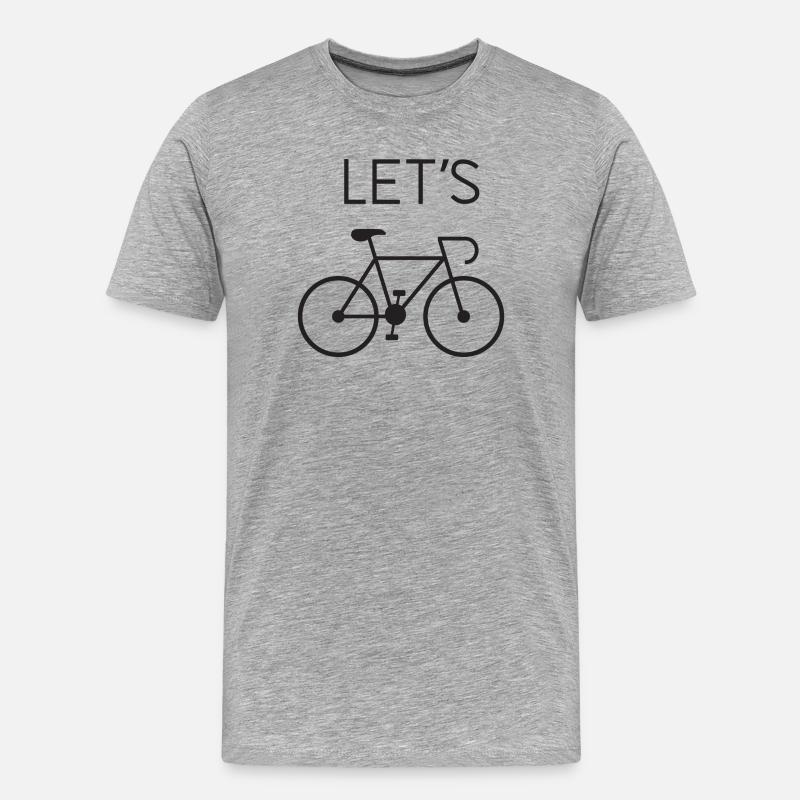 Let's Cycling - Männer Premium Bio T-Shirt - Grau meliert