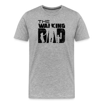 The walking dad - Men's Premium Organic T-Shirt - heather grey - Front - Damien (186cm)