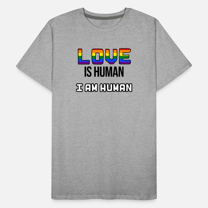 Déclaration d’égalité LGBT Relation homosexuelle T-shirt bio Premium Homme