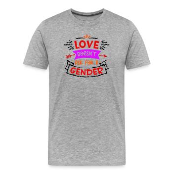 Gleichgeschlechtliche Partnerschaft Statement Lgbt - Männer Premium Bio T-Shirt - Grau meliert - Vorne - Damien (186cm)