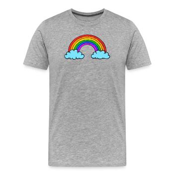 Homo Lgbt Regenbogen Gleichberechtigung Bisexuell - Männer Premium Bio T-Shirt - Grau meliert - Vorne - Damien (186cm)