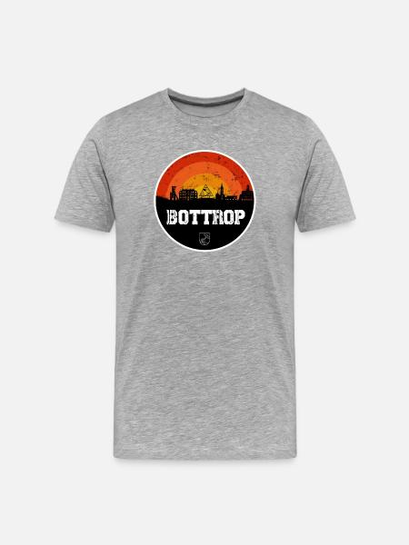 Bottrop Skyline - Men's Premium Organic T-Shirt - heather grey