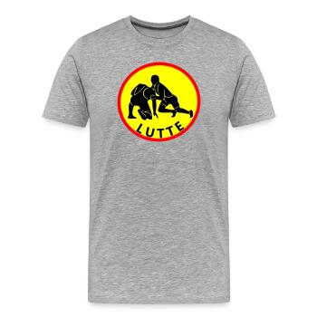 fight - Men's Premium Organic T-Shirt - heather grey - Front - Damien (186cm)