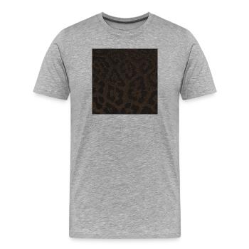 pantherfell fleckenmuster, beliebte tiermuster - Männer Premium Bio T-Shirt - Grau meliert - Vorne - Damien (186cm)