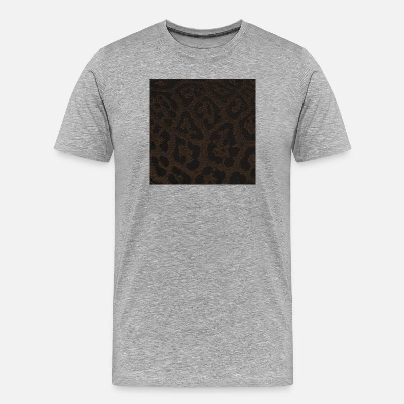 pantherfell fleckenmuster, beliebte tiermuster - Männer Premium Bio T-Shirt - Grau meliert