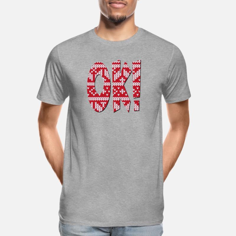 KNITTING PATTERNS OK - APPROVAL SAYINGS Men's Premium Organic T-Shirt