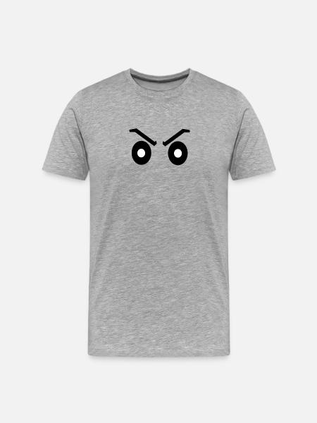Night Eyes Minimalism - Men's Premium Organic T-Shirt - heather grey