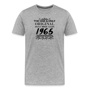 1965 - Year of construction 1965 - Born 1965 - Men's Premium Organic T-Shirt - heather grey - Front - Damien (186cm)