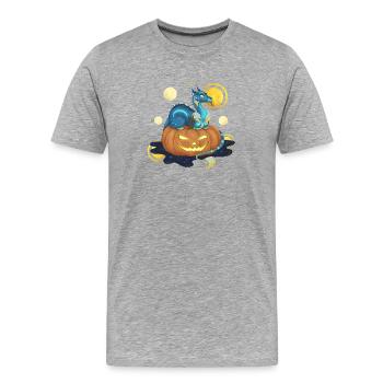 Trick or Treat? Dragon Guardian by Jack O'Lantern - Men's Premium Organic T-Shirt - heather grey - Front - Damien (186cm)