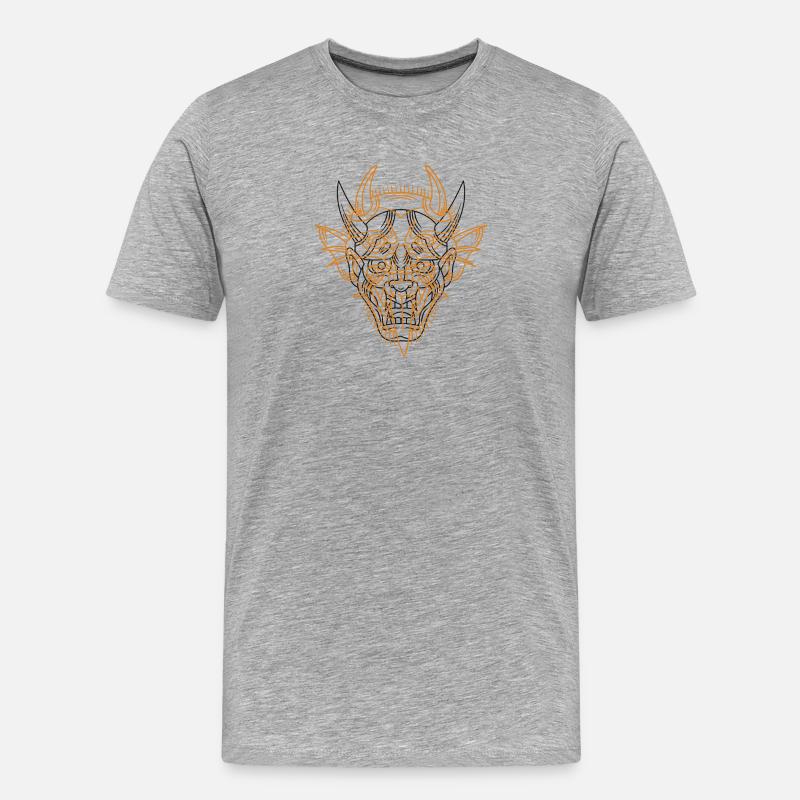 Teufel - Männer Premium Bio T-Shirt - Grau meliert