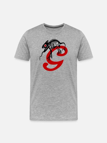 Gecko, lizard, initial - Men's Premium Organic T-Shirt - heather grey
