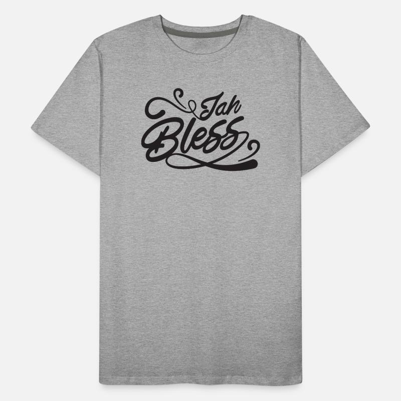 Jah Bless Script Männer Premium Bio T-Shirt