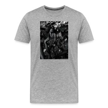 Ich sehe dich - Männer Premium Bio T-Shirt - Grau meliert - Vorne - Damien (186cm)