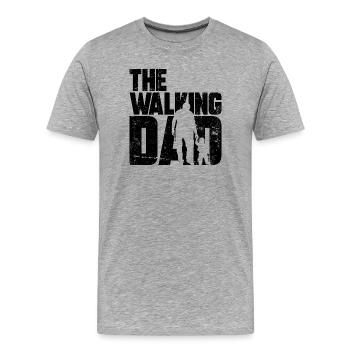 The Walking Dad - Men's Premium Organic T-Shirt - heather grey - Front - Damien (186cm)