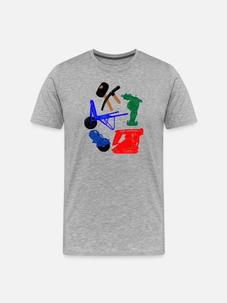 Paver tools - Men's Premium Organic T-Shirt - heather grey