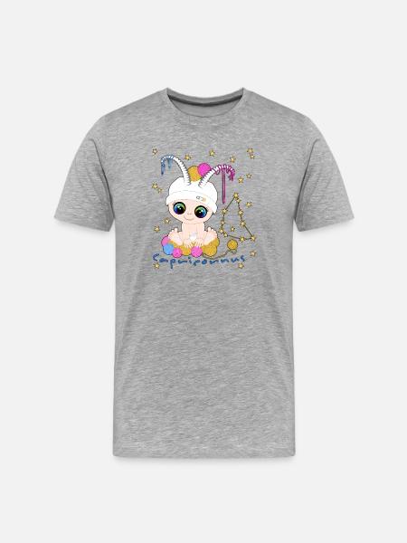 sternzeichen_capricornus - T-shirt bio Premium Homme - gris chiné